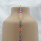 Sterling silver enamel chain, Marissa, featuring pastel and vibrant accents for a colorful statement look.