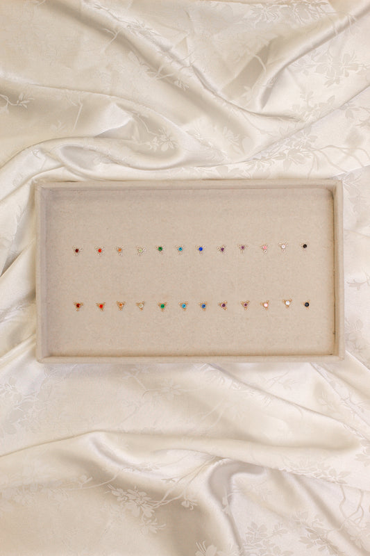 Birthstone Tri-Connecting Charm